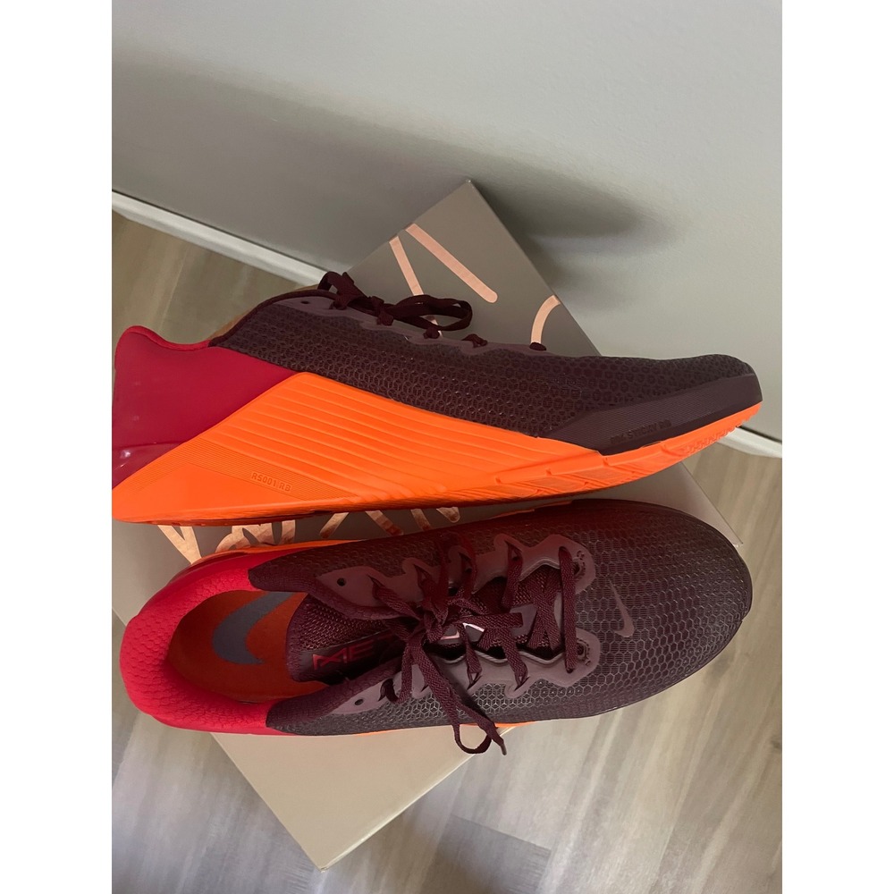 Nike Metcon 5 Maroon Red Orange Size Men's 11.5 EUC - Picture 2 of 16